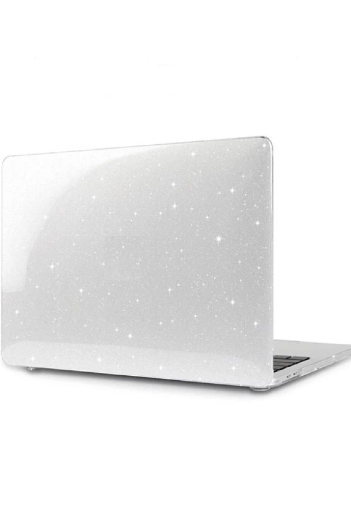 moontime alaçatı Macbook Air 15" Uyumlu Simli Tasarım 360° Tam Korumalı Kılıf