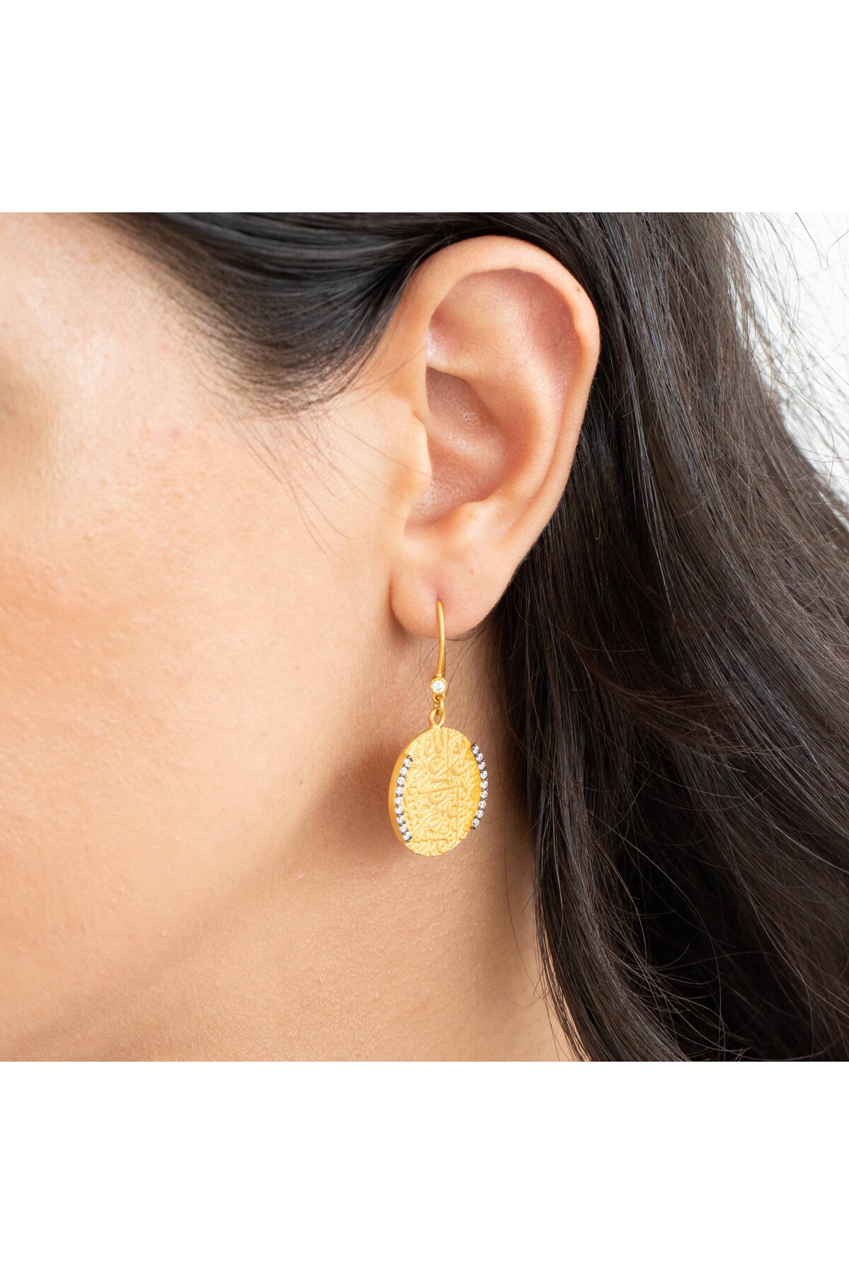 NİSERAJEWELLERY "Fısıltı" Tasarım Altın Küpe