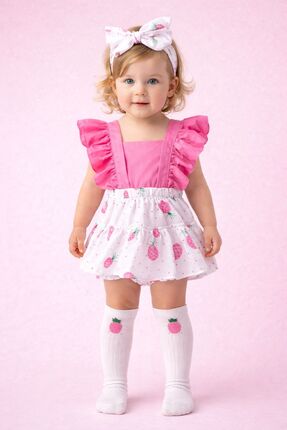 ŞAPKAKİDS ANANAS SLOPET VE ÇORAP SET