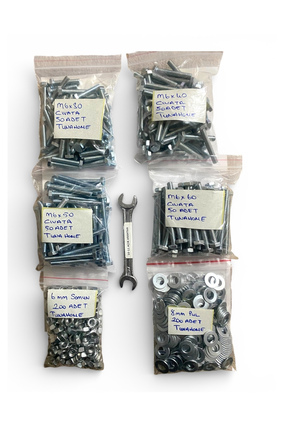 Tuna M6 SOMUN-CİVATA-PUL SETİ 600 ADAET ----10-11 Açık Ağız Anahtar hediye---