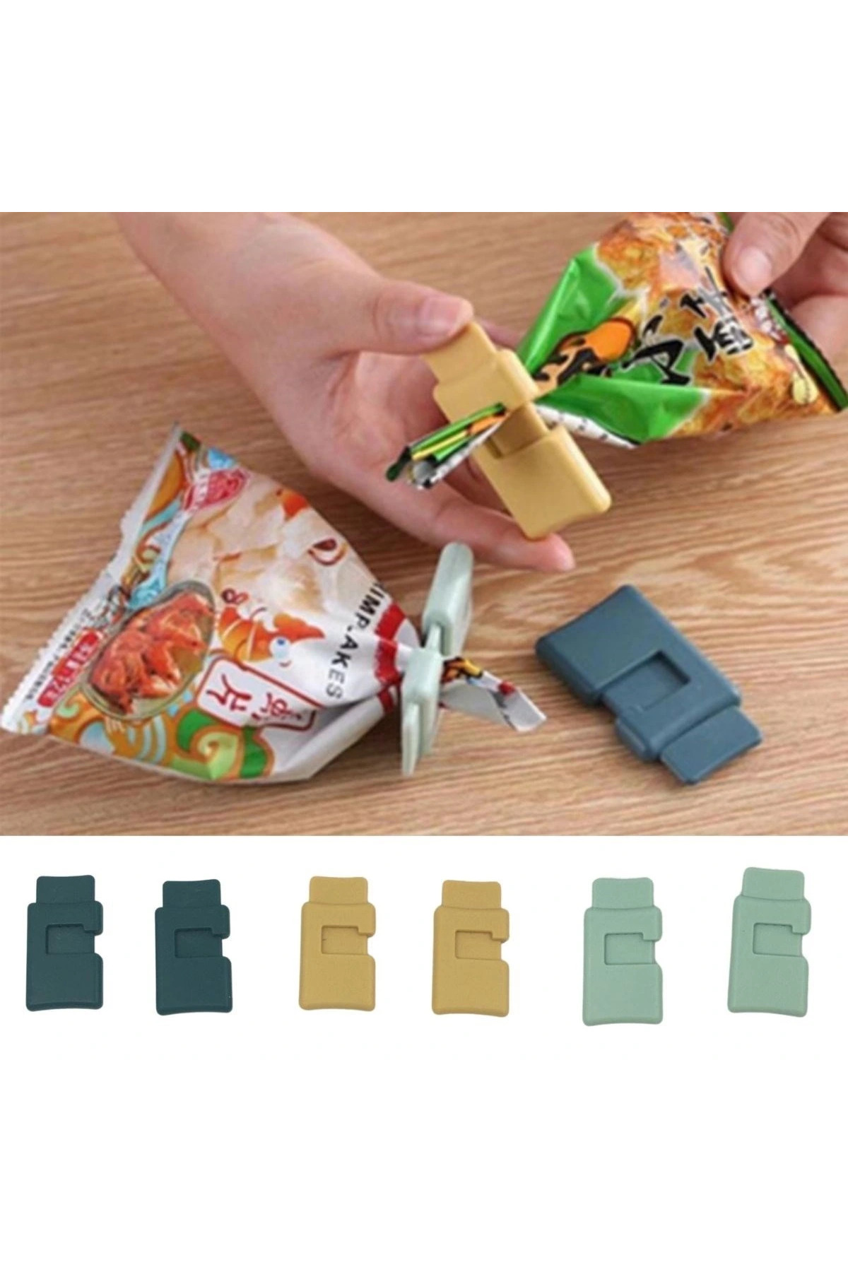 shopwave 6'lı Hava Sızdırmaz Poşet Torba Ambalaj Ve Paket Kıstırmalı Kapatma Klipsi (5047)