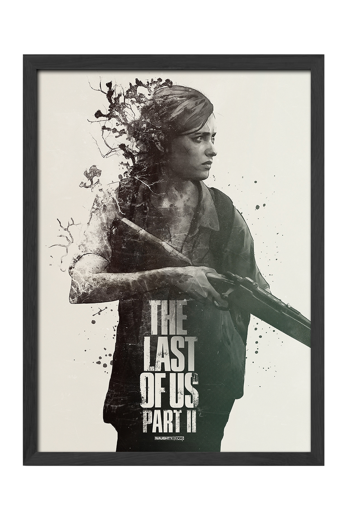 Duvarda The Last of Us Part II Siyah Ahşap Çerçeveli Poster