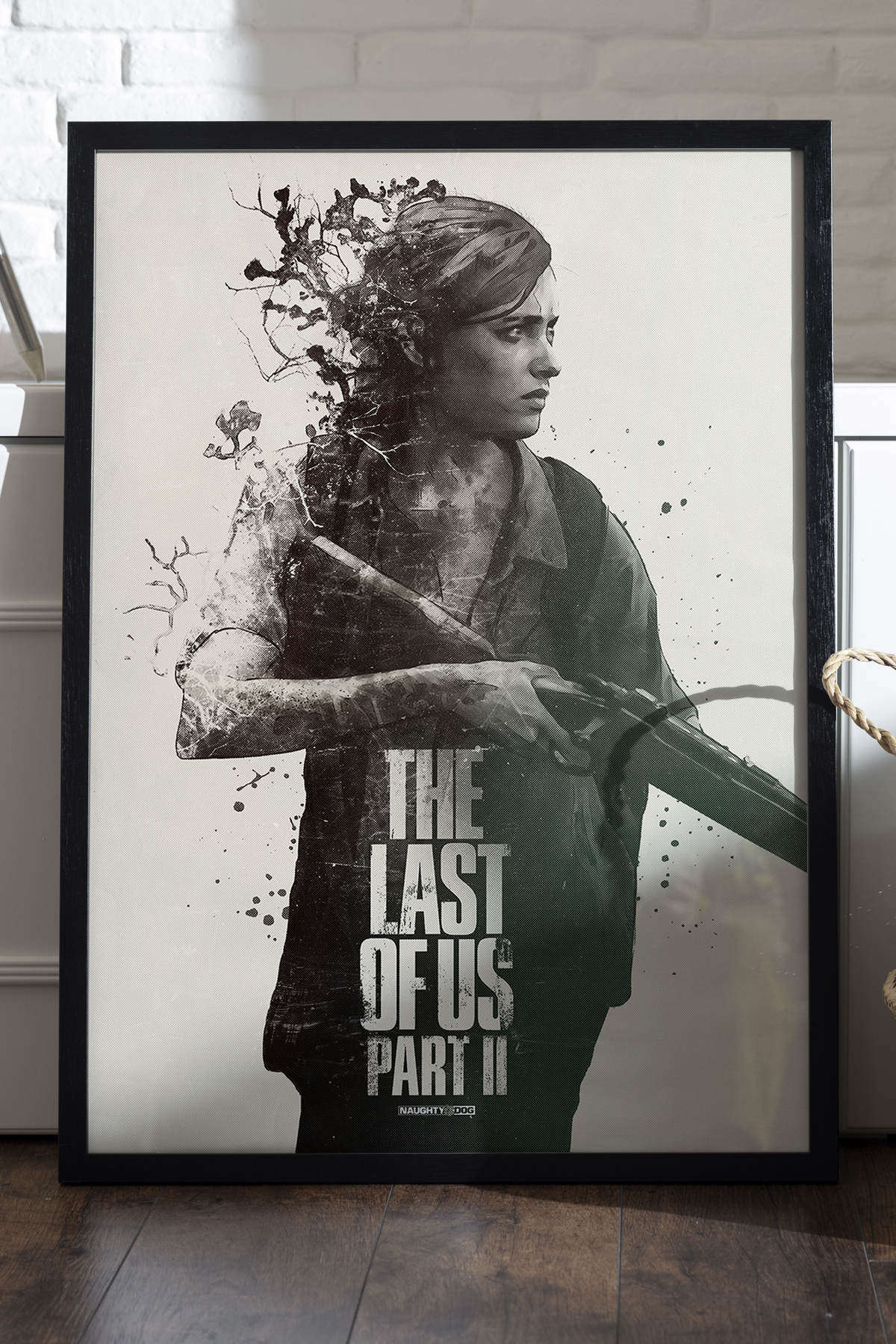 希少★THE LAST OF US PART II 販促用ポスター B2サイズG Duvarda The Last of Us Part II Siyah Ahşap Çerçeveli Poster