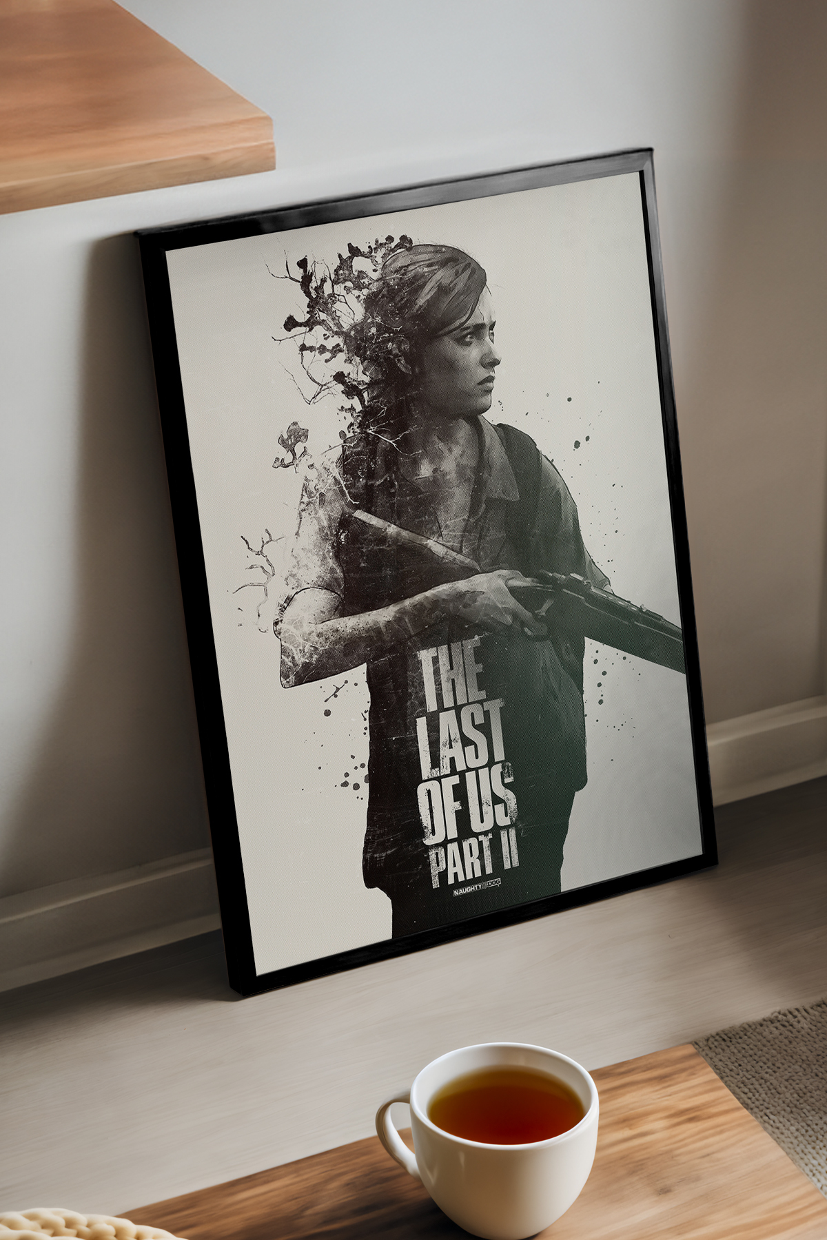 Duvarda The Last of Us Part II Siyah Ahşap Çerçeveli Poster