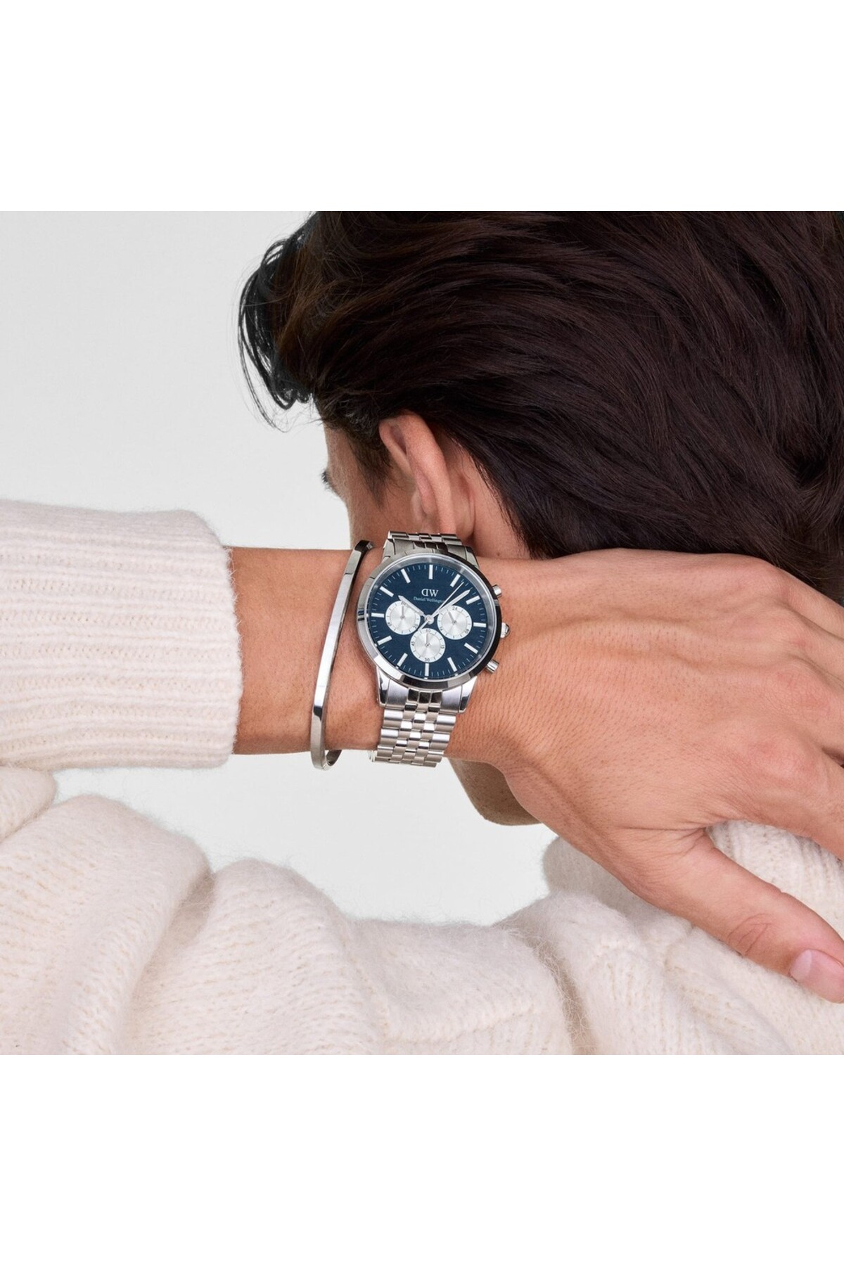 Daniel Wellington Iconic 42 Chronograph Arch 5-Link Arctic Panda S