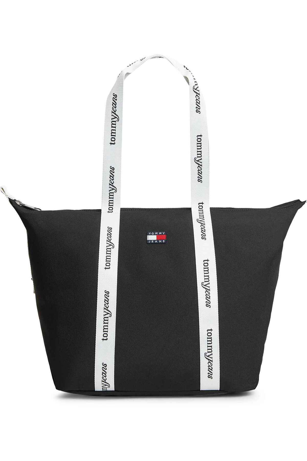 Tommy Hilfiger Dámska čierna kabelka s logom značky, vhodná na každodenné pou...