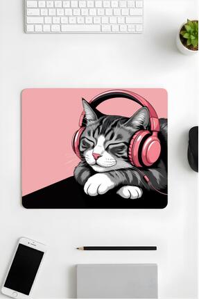 pierrebella 18x22 Cm Desenli Mouse Pad Uyuyan Kedi Baskılı Tasarımlı Mouse Pa...