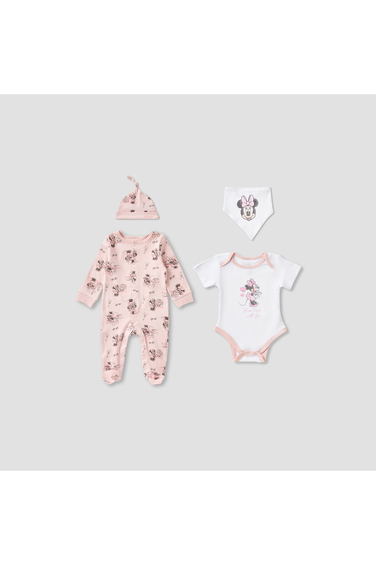 DİSNEY 4-Piece Minnie Mouse Print Clothing Gift Set