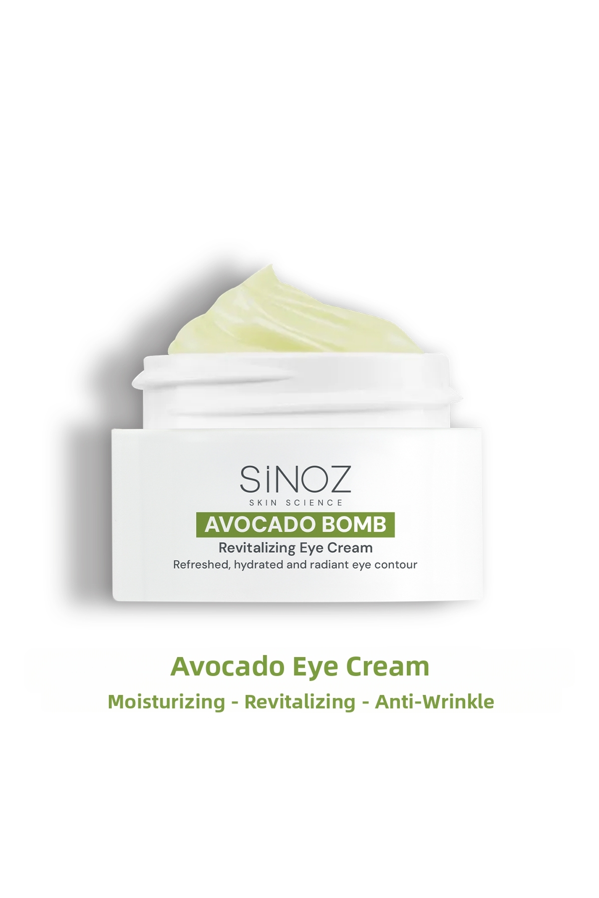 SİNOZ كريم العناية بمحيط العين من أفوكادو بومب - مرطب، منعش، مضاد للتجاعيد 15 مل