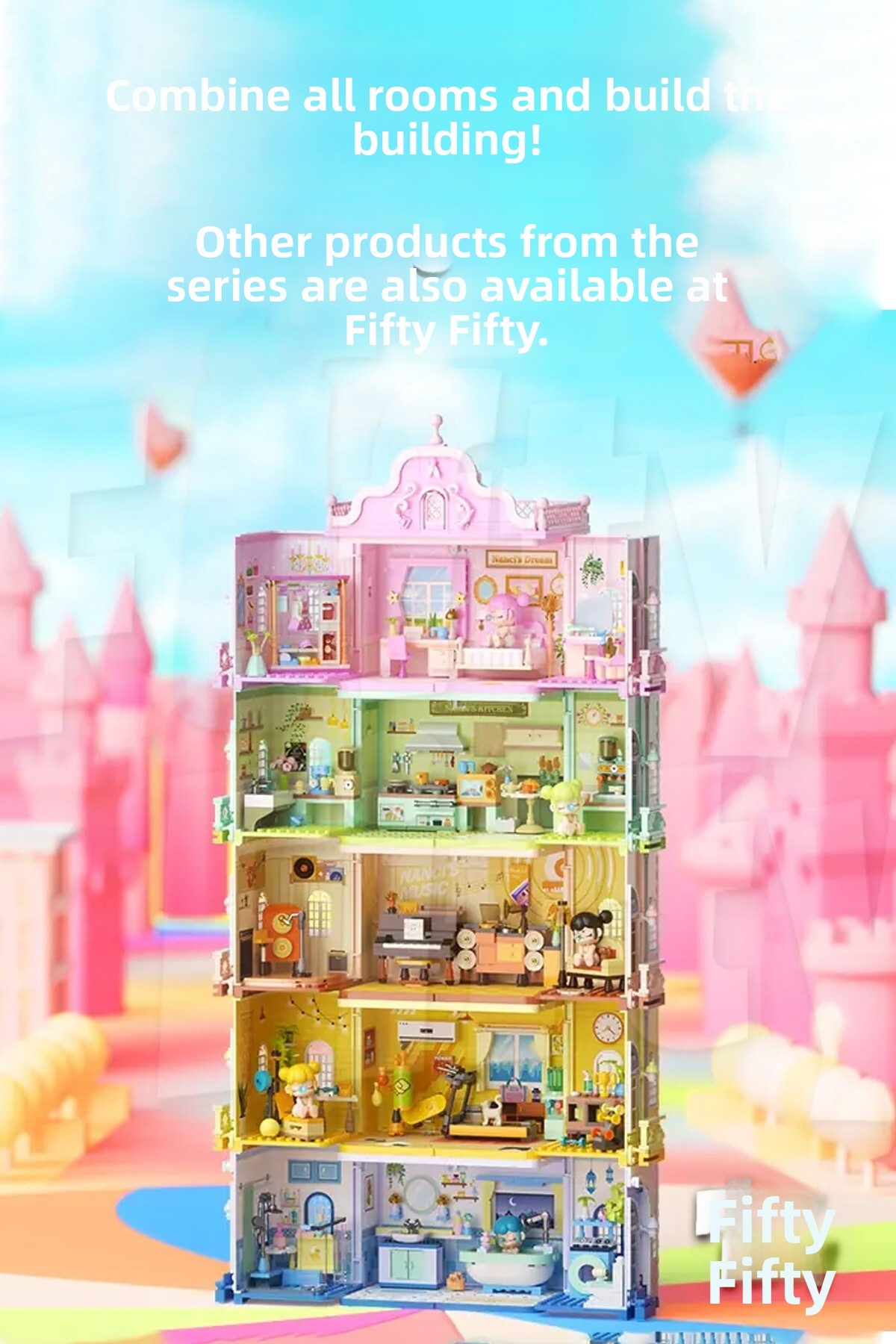 مجموعه جکی نانسی سرویس بهداشتی/دوش، ست ساختوساز اسباببازی ۲۳۵ قطعهای – Ffjkhk134