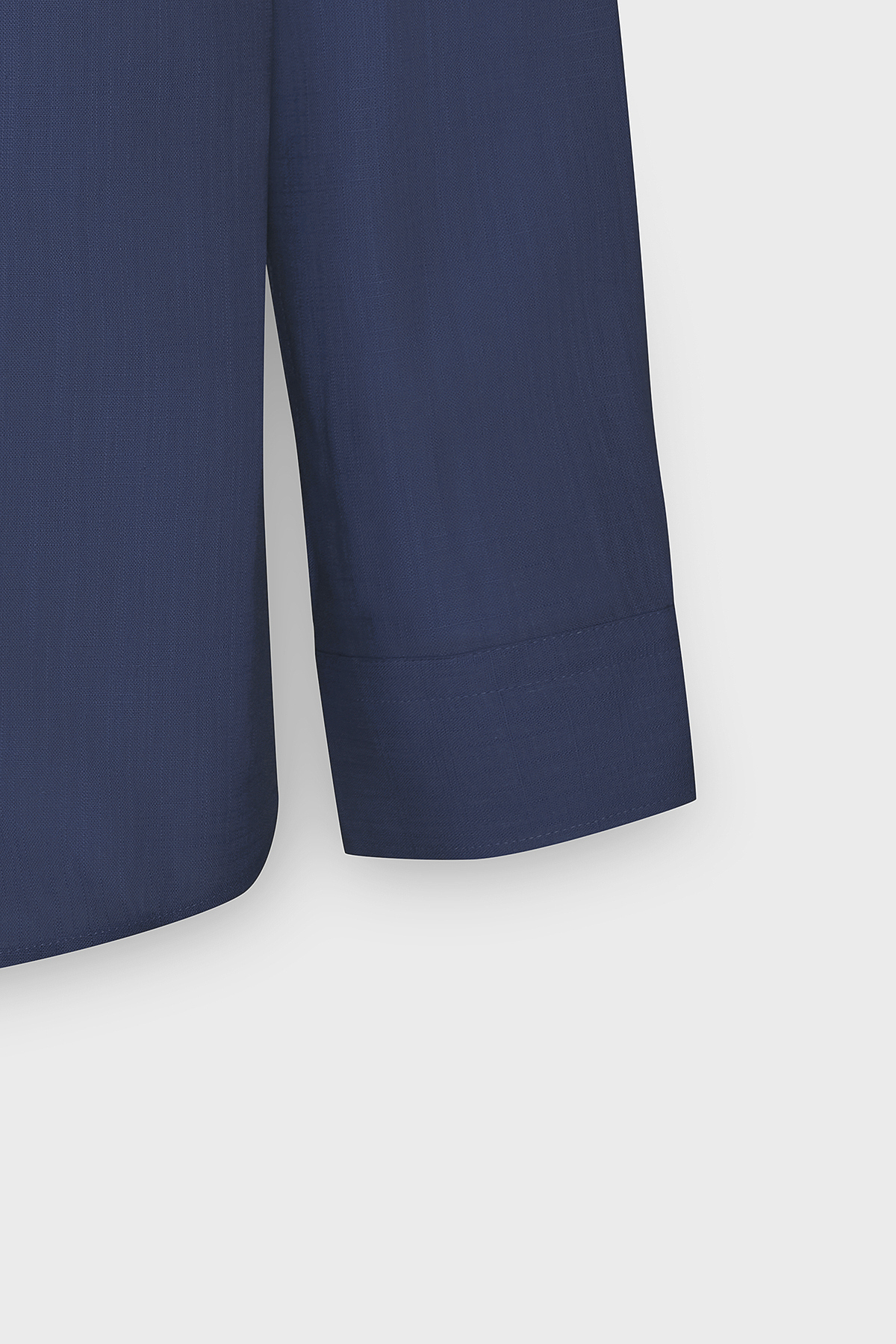 AC&Co / Altınyıldız Classics  Erkek Lacivert %100 Pamuk Nefes Alabilen Kumaş Flamlı Slim Fit Düğmeli Yaka Gömlek - Görsel 8