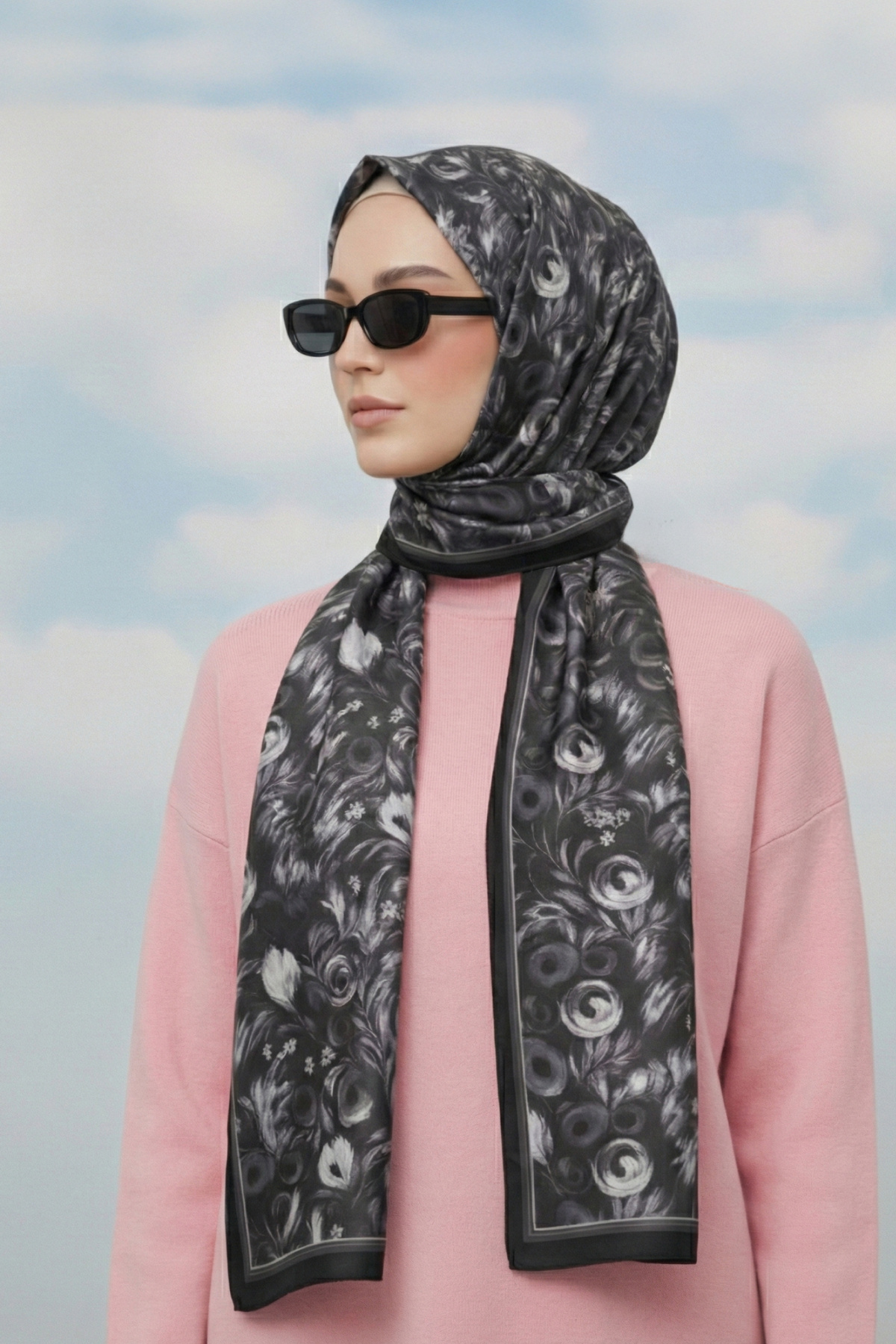 Soft Cotton Patterned Shawl Leylazar Series