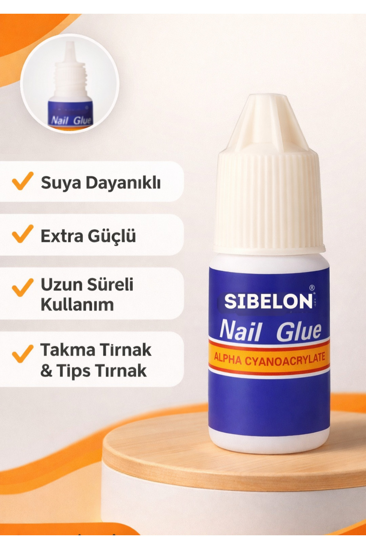 Sibelon Takma Tırnak Yapıştırıcı Hızlı Yapıştırıcı Nail Glue 3 gr