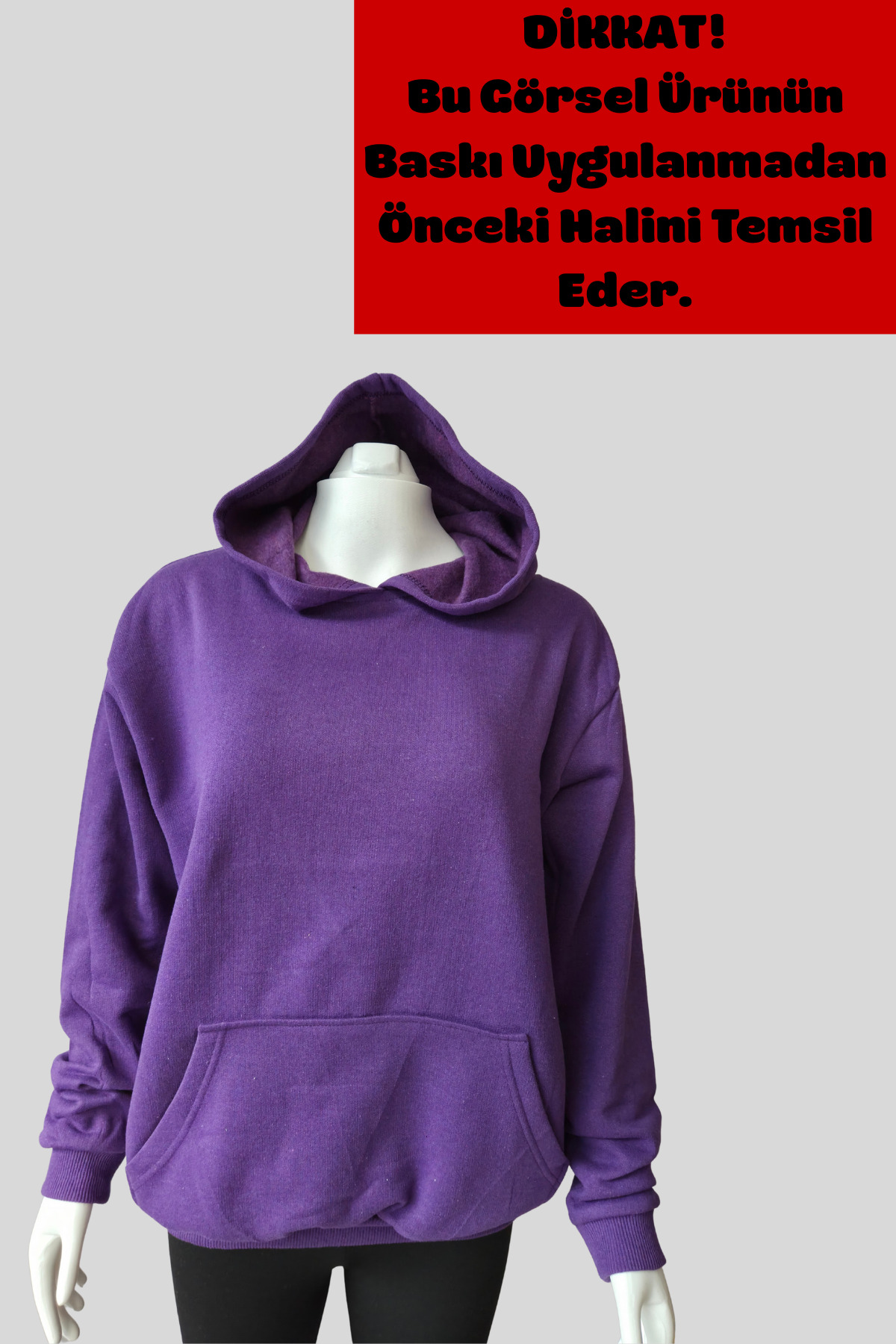KOZİA OUTDOORS Sırtı Leopar Fiyonk Desenli Kadın Kapüşonlu Oversize Sweatshirt Rahat Kalıp Hoodie görsel 5