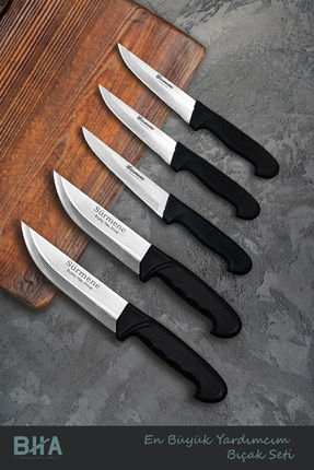 B-H-A BIÇAKÇI HACI AHMET Sürmene En Büyük Yardımcım Beşli Mutfak Bıçakları Se...