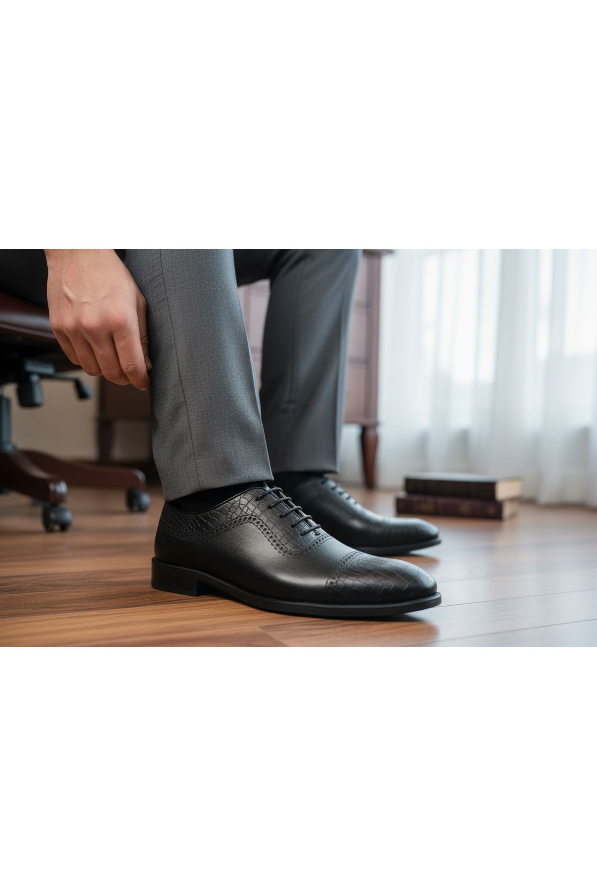 abar classic Men's Inner and Outer Genuine Leather Neolite Sole Laser Processing Classic Shoes