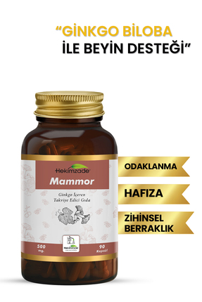 Hekimzade MAMMOR 90 Kapsül 500 mg – Ginkgo İçeren Gıda Takviyesi