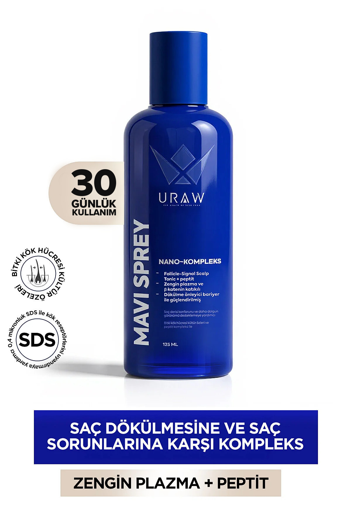 Uraw Mavi Sprey - Saç Kökü Aktivasyonunu Destekleyen Gelişmiş Kompleks