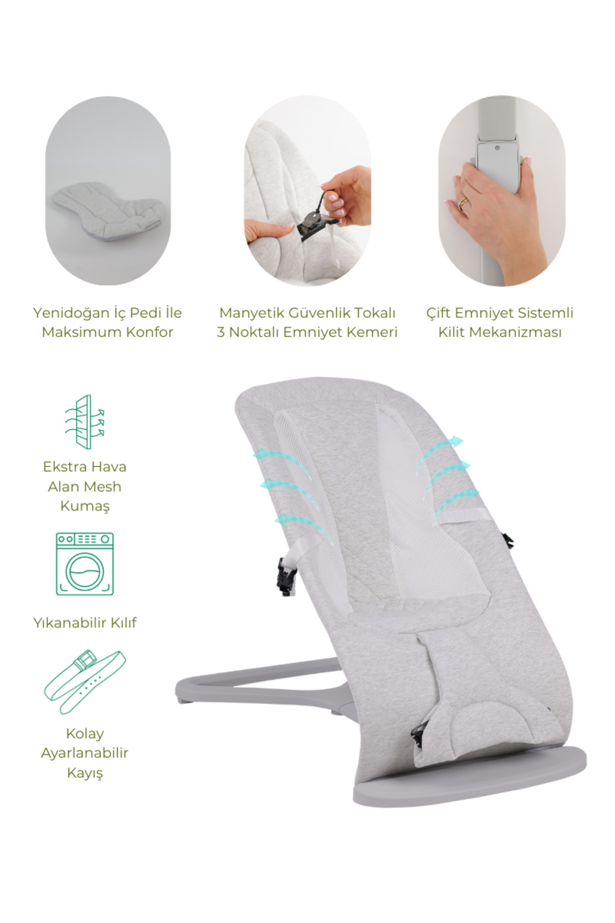 Will Bouncer Side Ana Kucağı - Grey fotoğrafı 2 (önizleme)