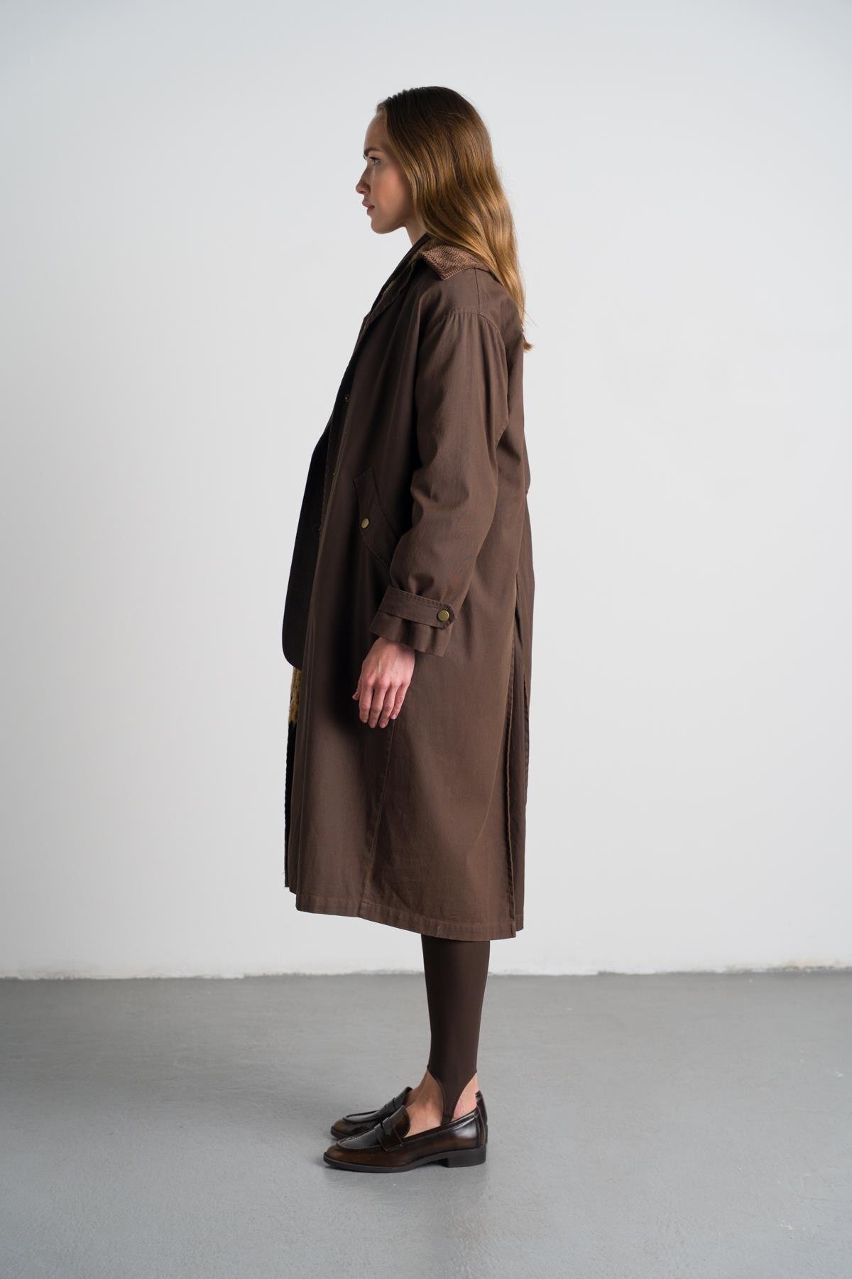 Nauve Prive  Mum Görünümlü Uzun Parka - Görsel 9