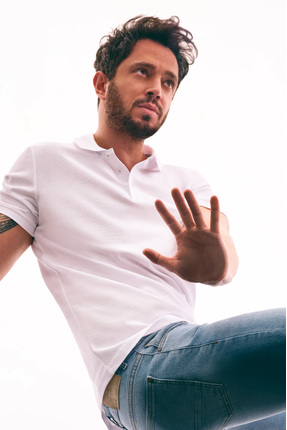 Avva Erkek Beyaz Basic Pamuklu Polo Yaka T-shirt E001004