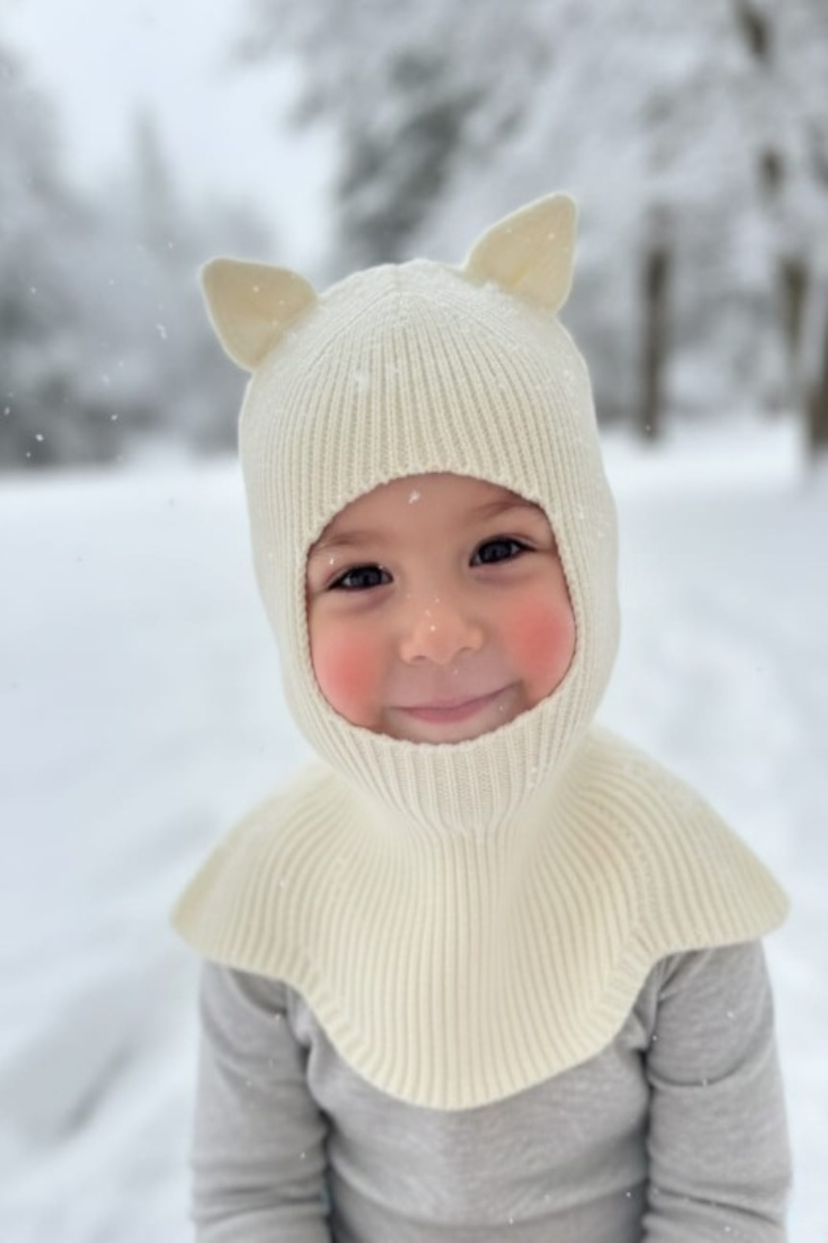 meriç bebe - bütün çocuklar melektir. mrc Kedi Kulaklı Kışlık Balaklava Triko Boyunluklu Bebek Çocuk Şapka Bere Kar Maskesi fotoğrafı 5 (önizleme)