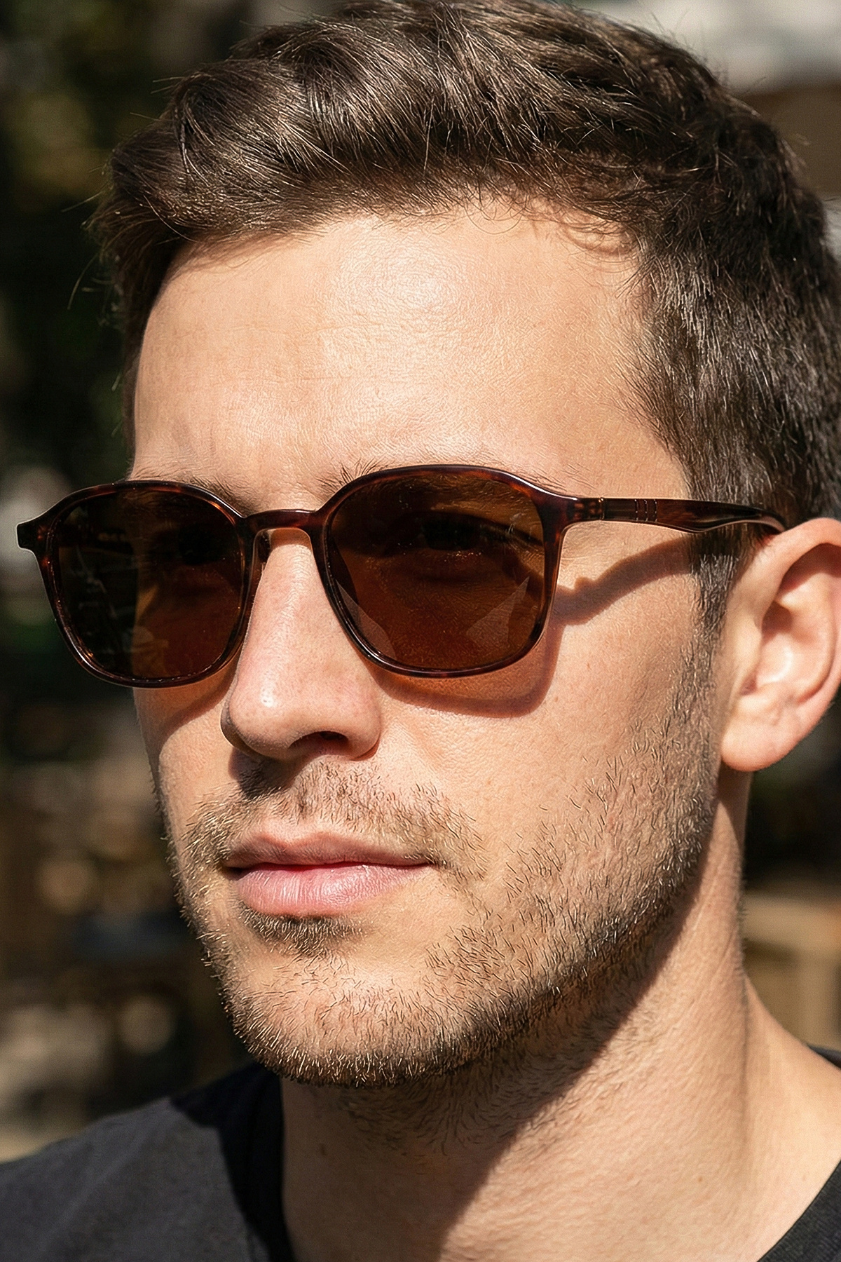 sun factory UV400 Polarize Unisex Kahverengi Güneş Gözlüğü 1370