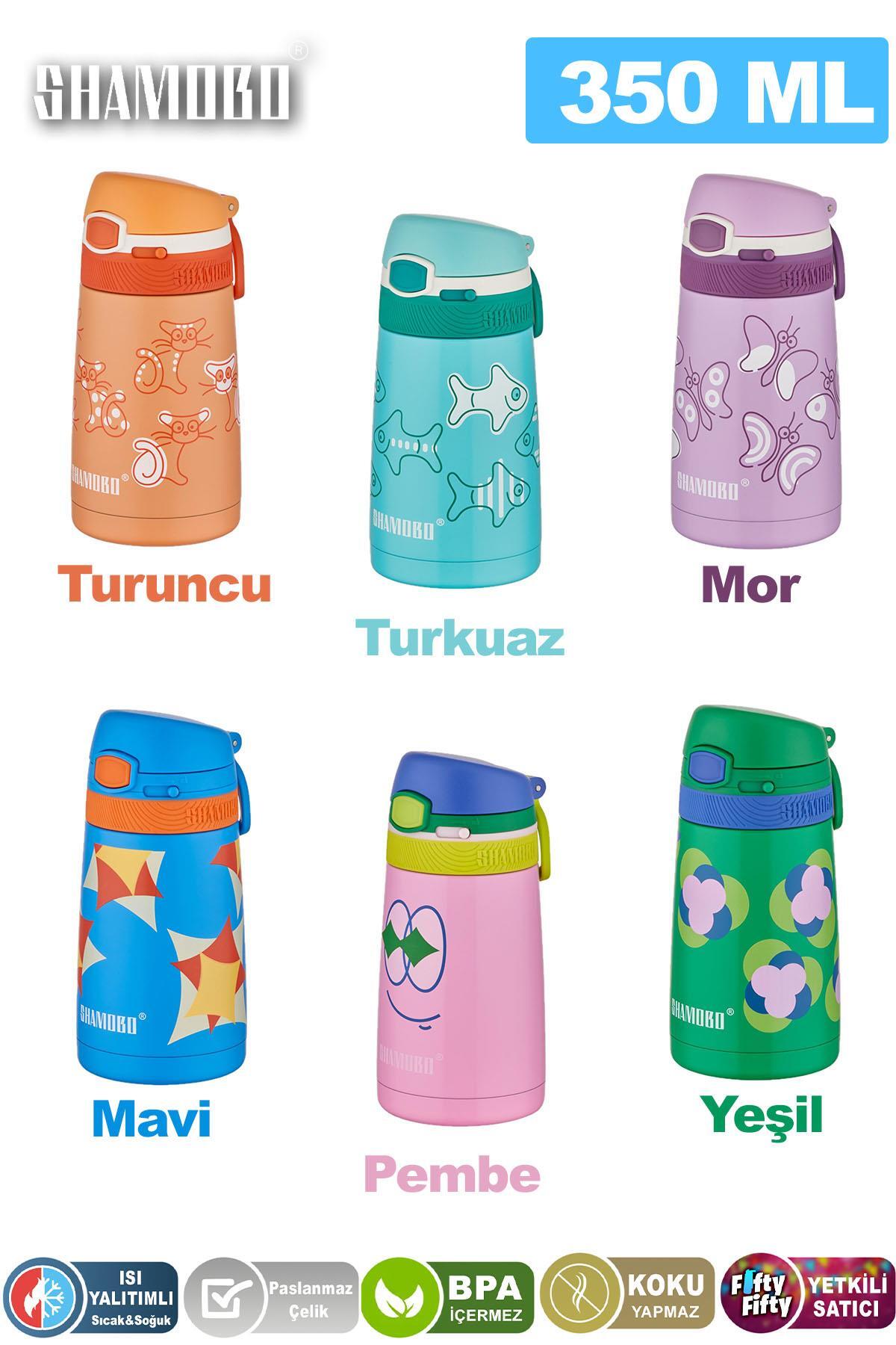 Shamobo Çocuk 350 Ml Pipetli Paslanmaz Çelik Termos Bpa İçermez 9 Renk fotoğrafı 7 (önizleme)