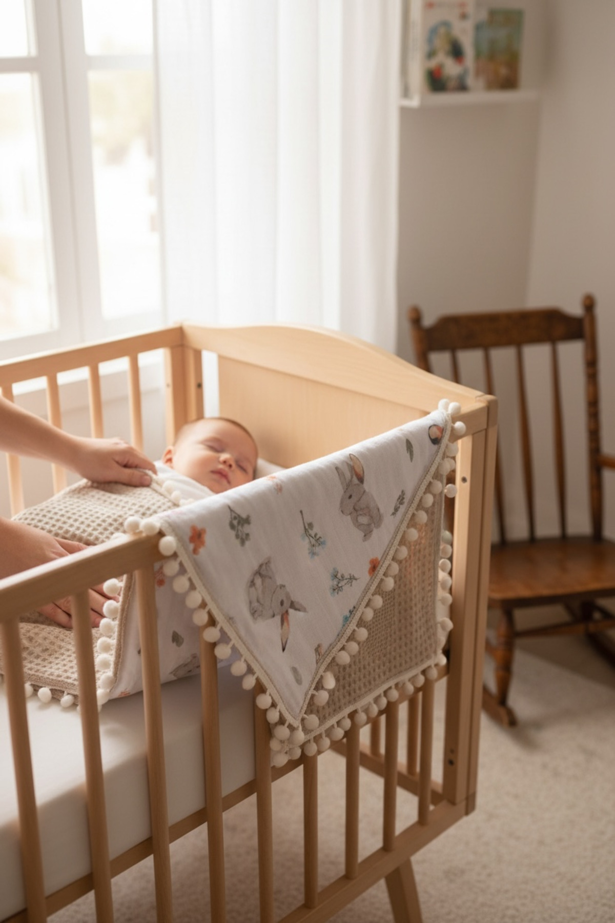 FG Store %100 Pamuk Çok Amaçlı Çift Katlı Petek Pike/müslin Battaniye (80X100) fotoğrafı 3 (önizleme)