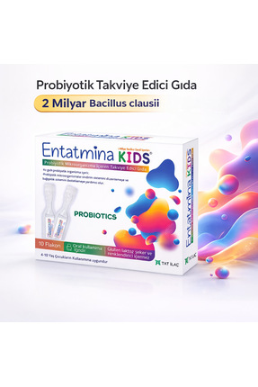 Entatmina kids 10 Flakon 2 Milyar Bacillus Clausii Sporu Içeren Probiyotik