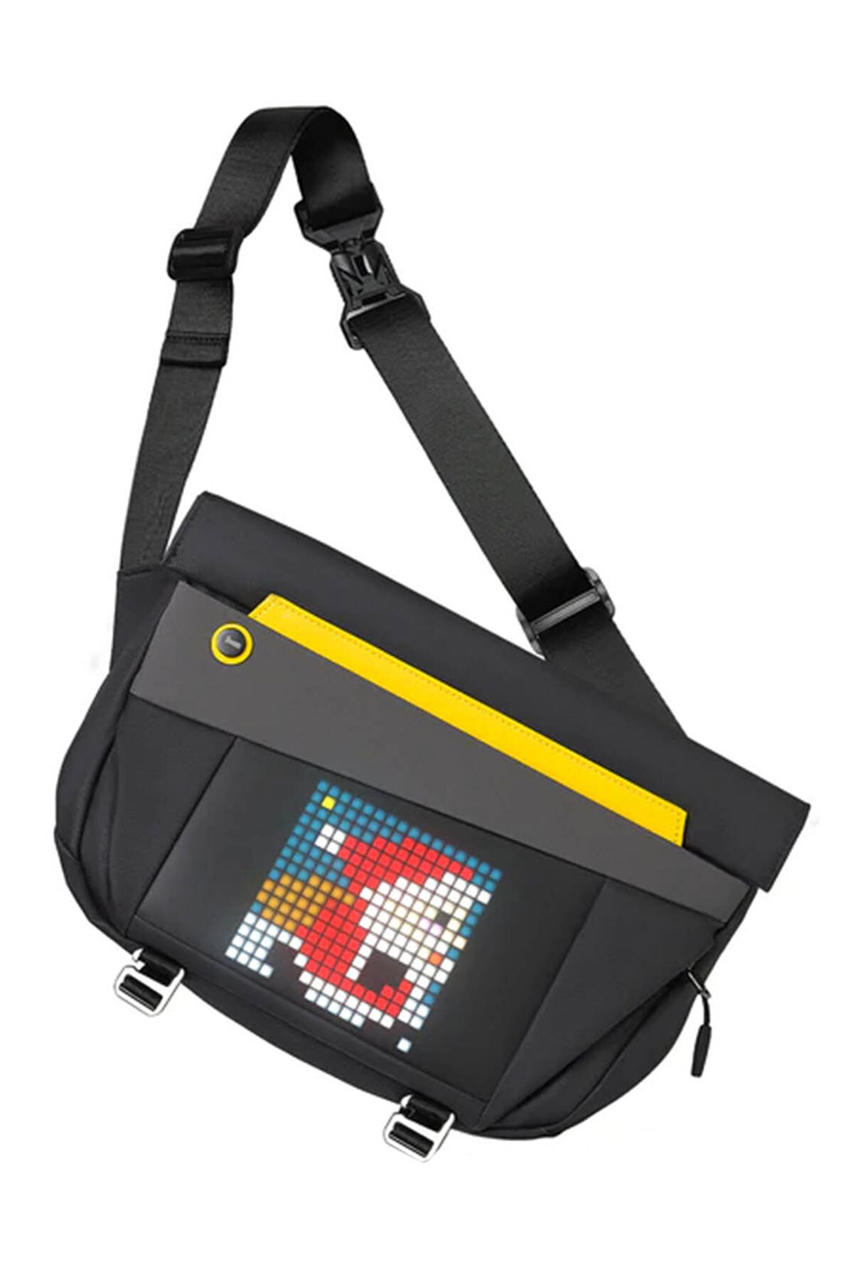 Pixoo Slingbag- APP Controlled Messenger Bag with V Black LED Display -Waterproof