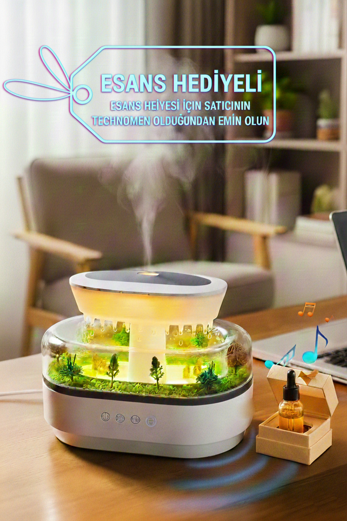 Essence Gift Forest Look Air Humidifier Rain Drop Diffuser To Prevent Dryness