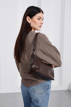 Shule Bags Loop Halka Detaylı Baget Çanta Kahve