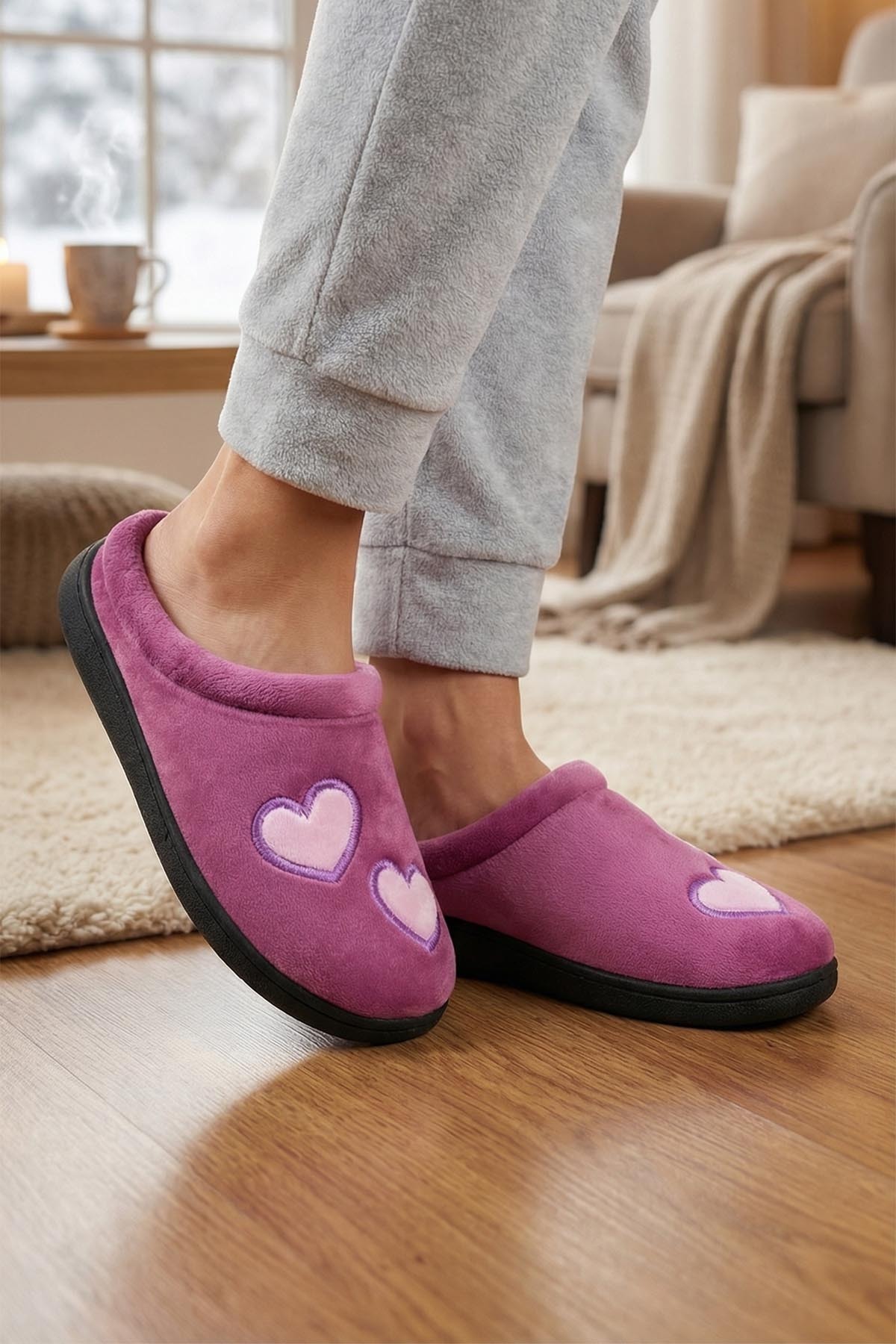 GEZER Kışlık Kadın Gondol Ev Terlik