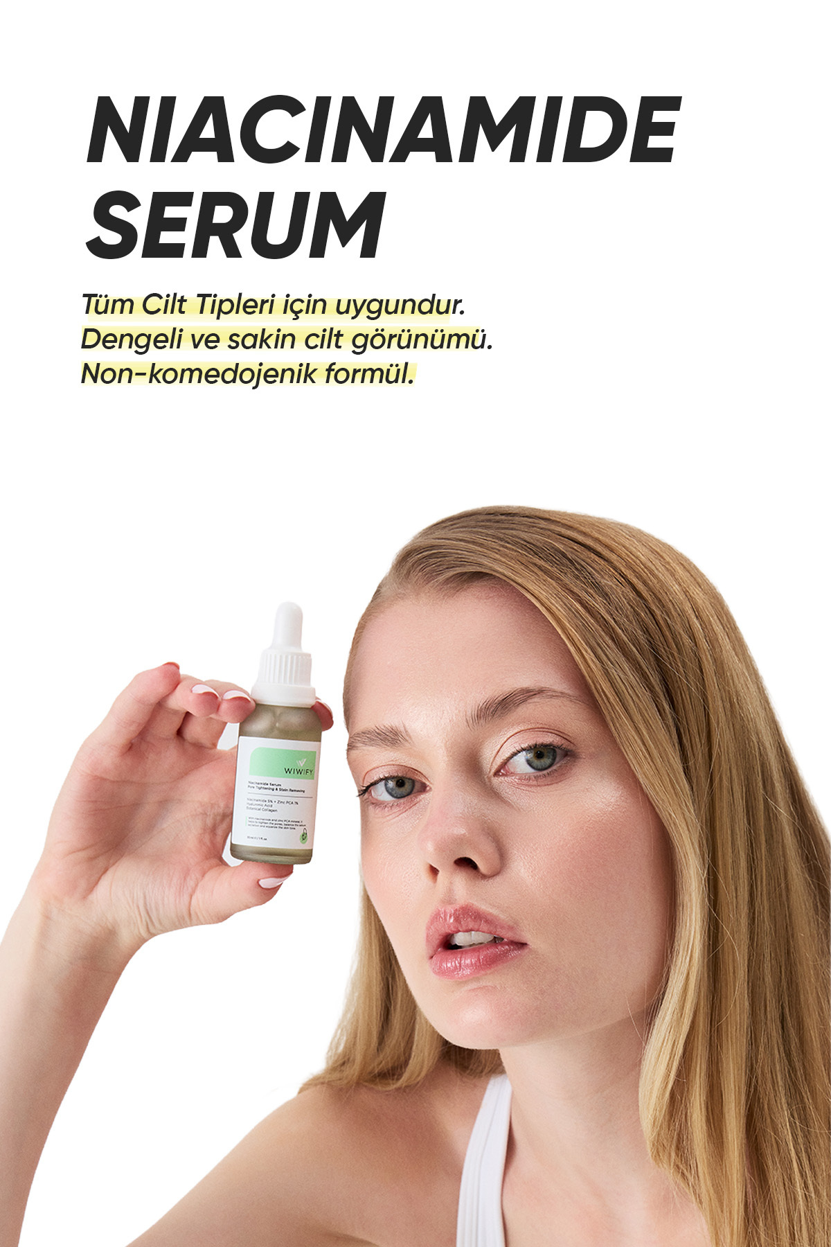 Gözenek Sıkılaştırıcı, Akne Karşıtı, Ton Eşitleyici Niacinamide Serum (Niacinamide 5%+ZincPca 1%) — 106 — تصویر 5 از 7