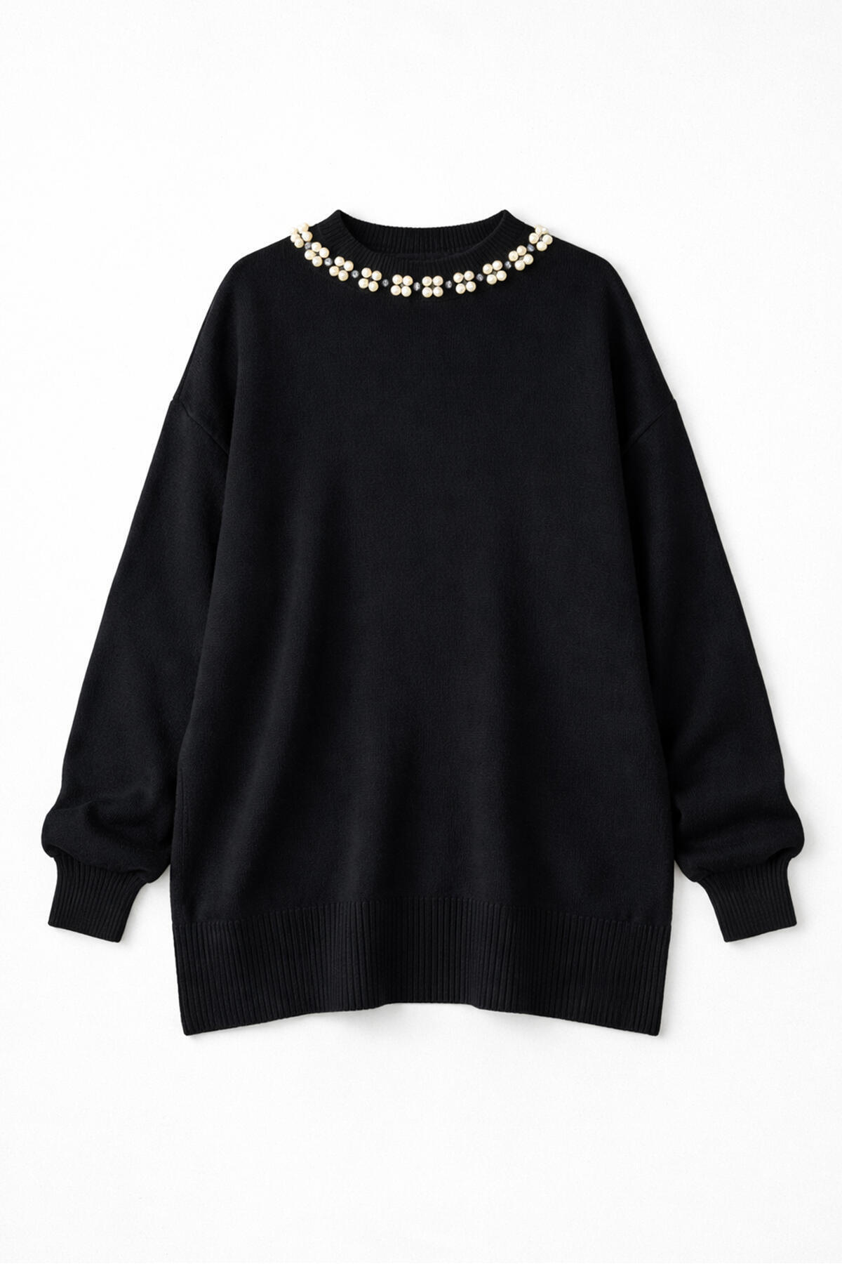PEARL COLLAR SWEATER