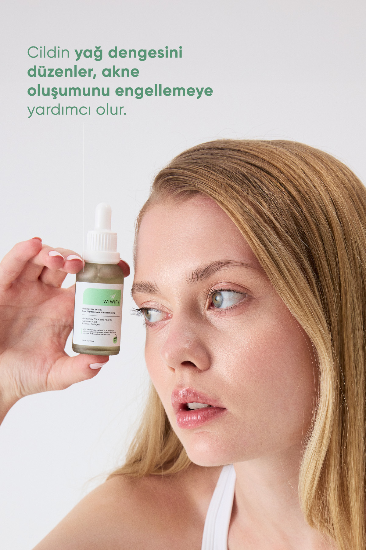 Gözenek Sıkılaştırıcı, Akne Karşıtı, Ton Eşitleyici Niacinamide Serum (Niacinamide 5%+ZincPca 1%) — 106 — تصویر 4 از 7