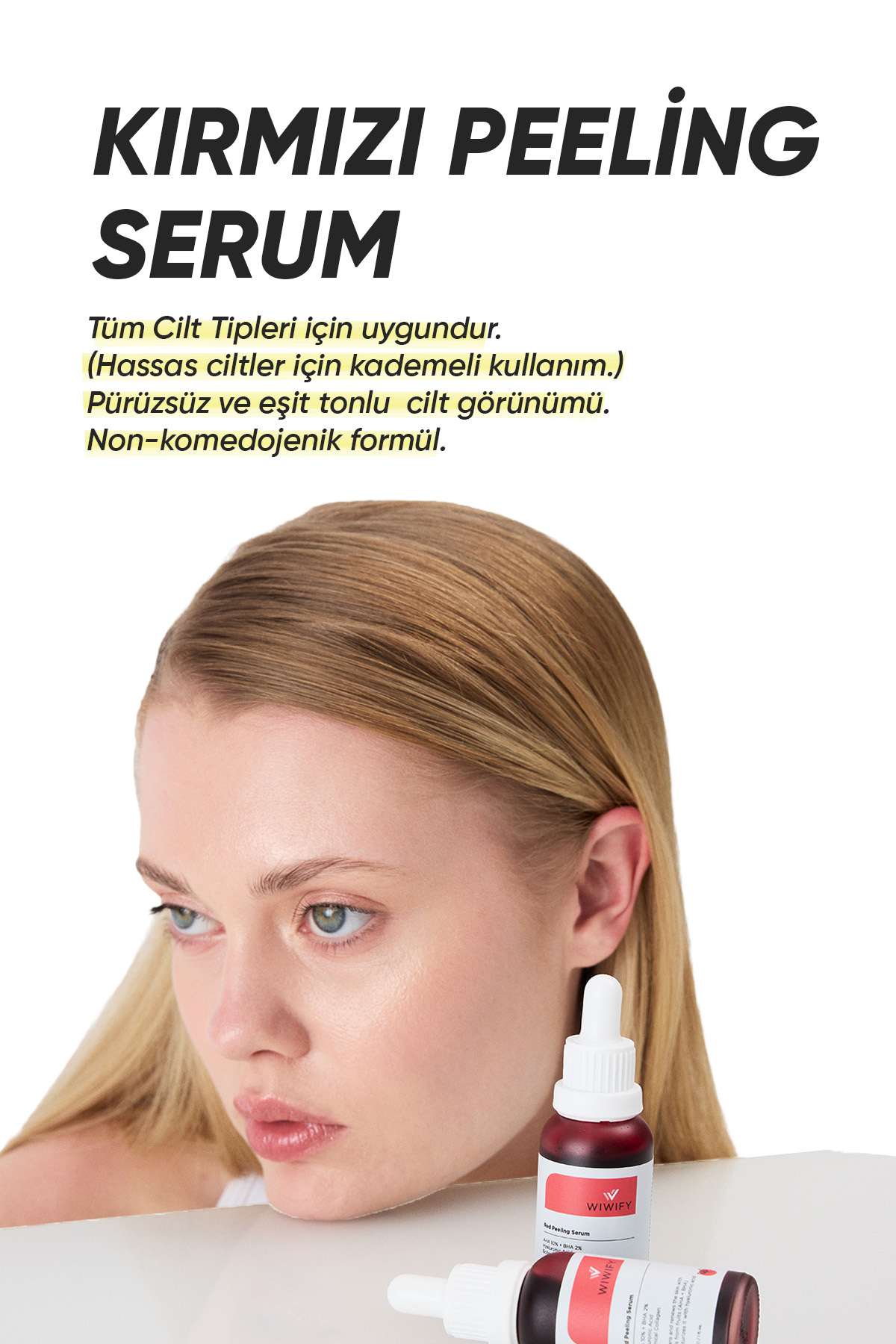 Gözenek Sıkılaştırıcı Akne Karşıtı Yenileyici Red Peeling Serum (AHA 10%+BHA 2%) 30 Ml — 110 — تصویر 4 از 6