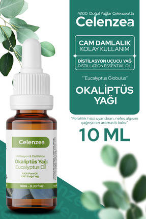 Celenzea Okaliptüs Yağı %100 Doğal Bitkisel Uçucu Yağ Eucalyptus Oil 10ml