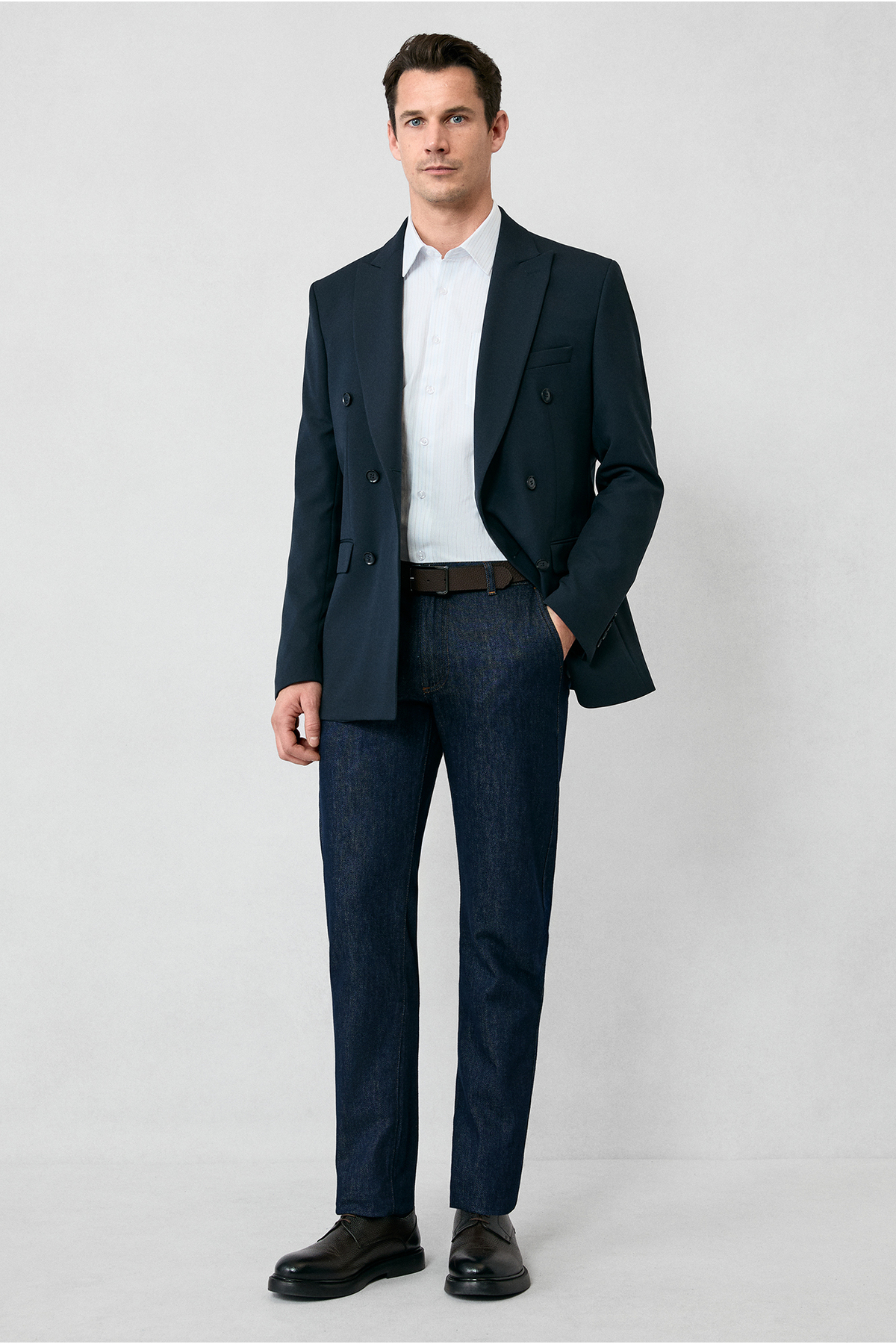 Kiğılı  6 Drop Regular Fit Standart Kesim Mevsimlik Kruvaze Ceket - Görsel 5