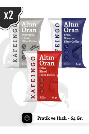 Kafeingo Altın Oran Filtre Kahve Seti 6 x 64 gr