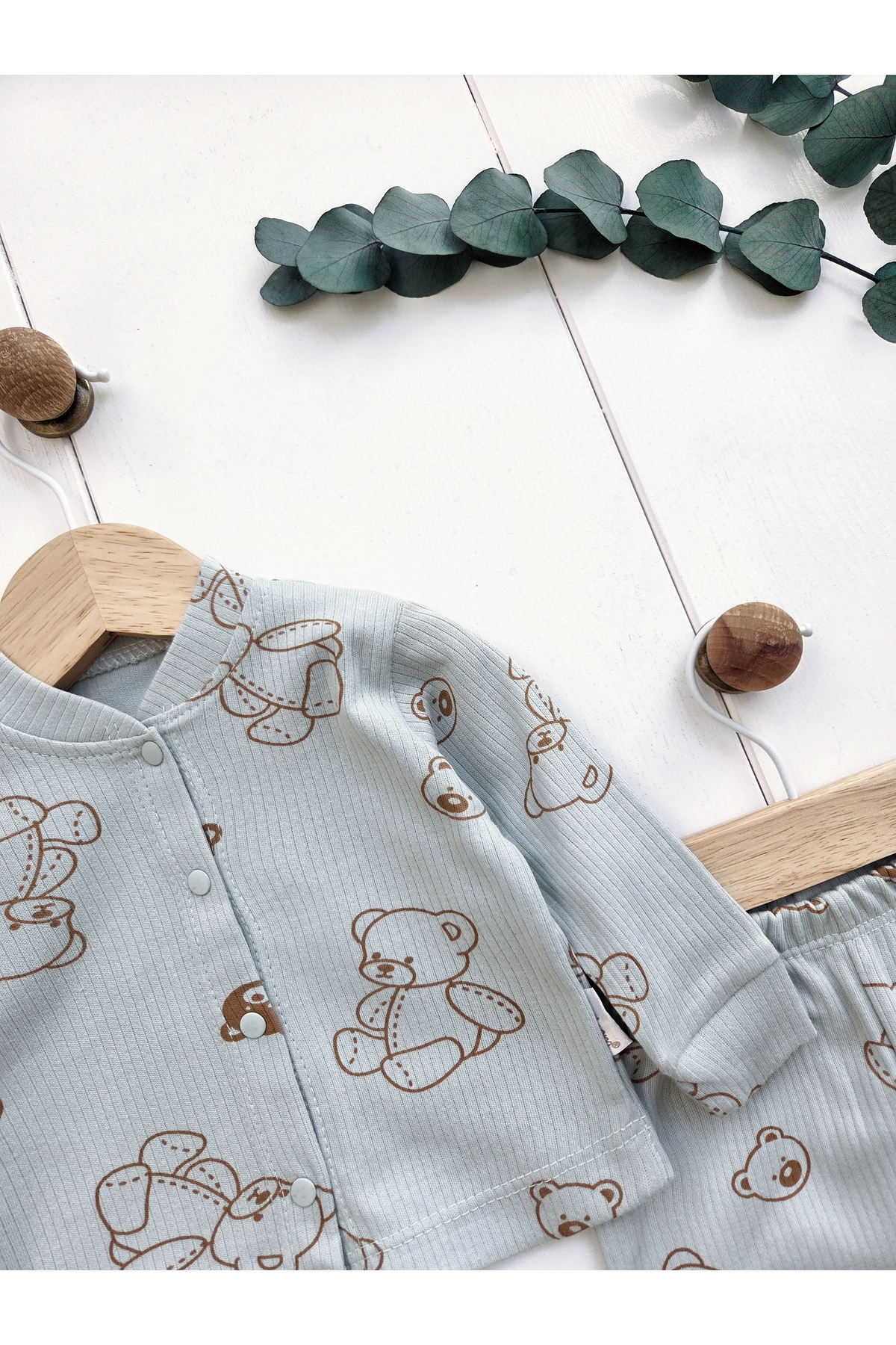 GizaKids %100 Pamuklu Erkek Bebek Pijama Takımı fotoğrafı 4 (önizleme)