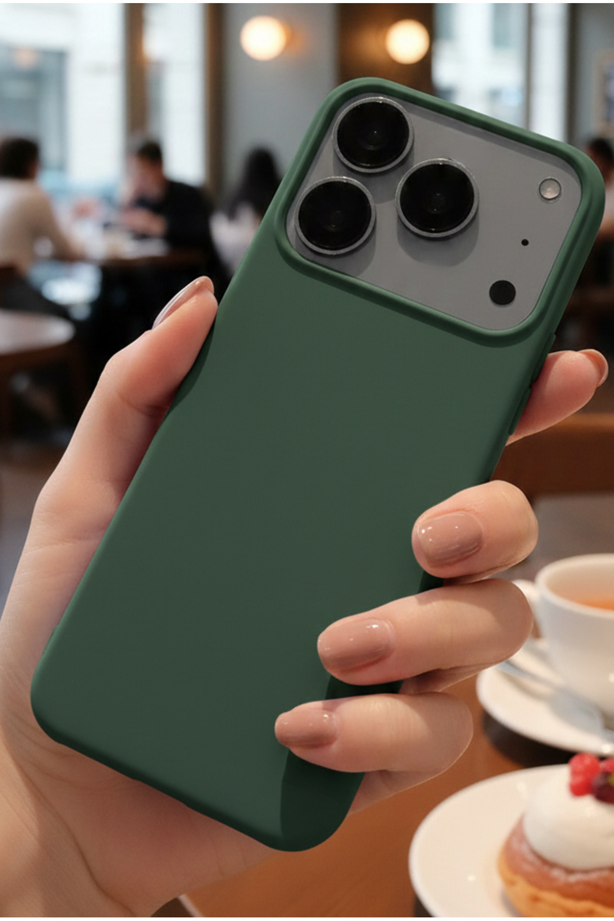 Apple iPhone 17 Pro İçin Uyumlu Içi Kadife Kamera Korumalı Silikon A Kalite Lansman Kapak