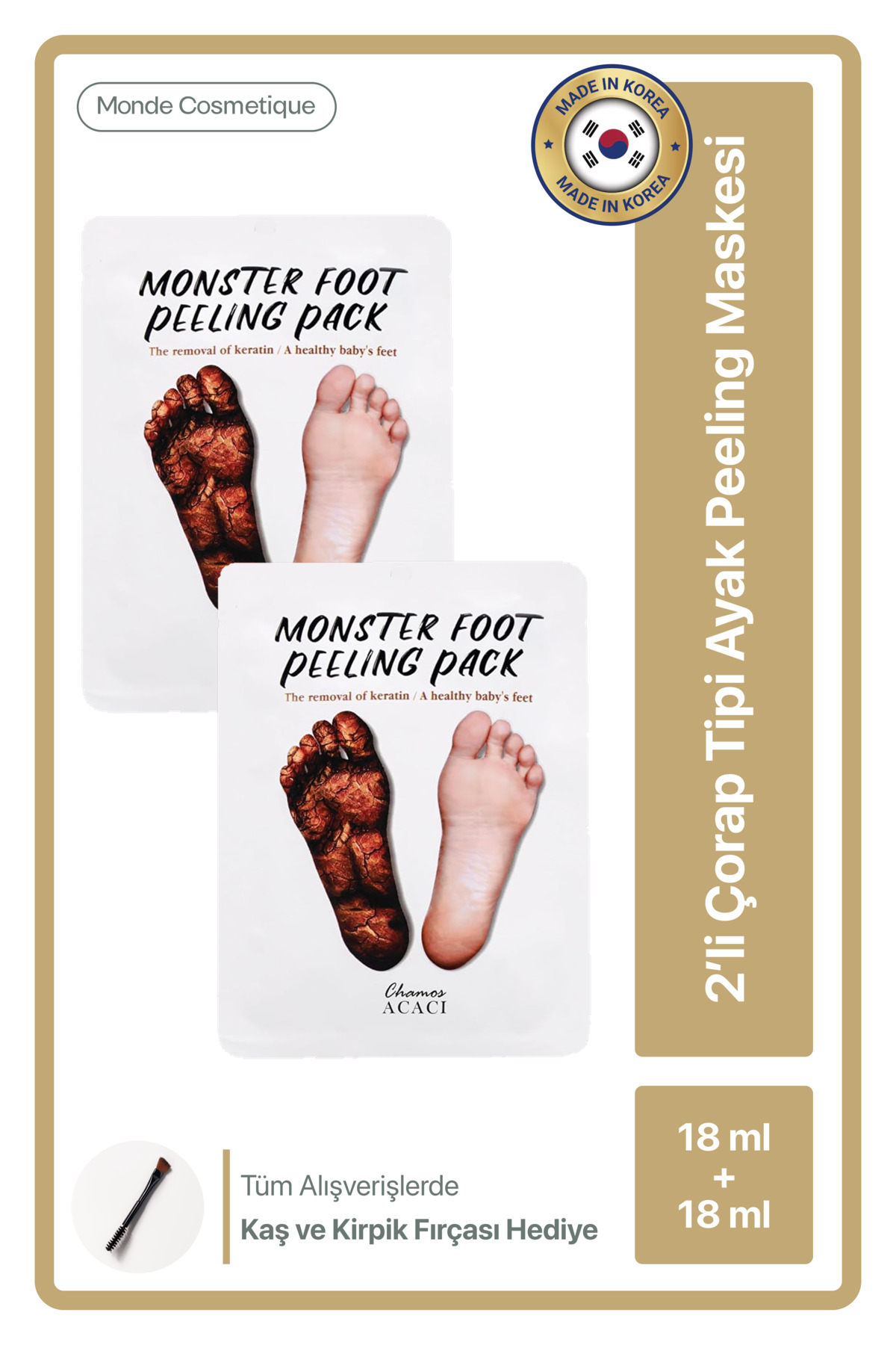 Chamos Acaci 2'li Çorap Tipi Ayak Peeling Maskesi