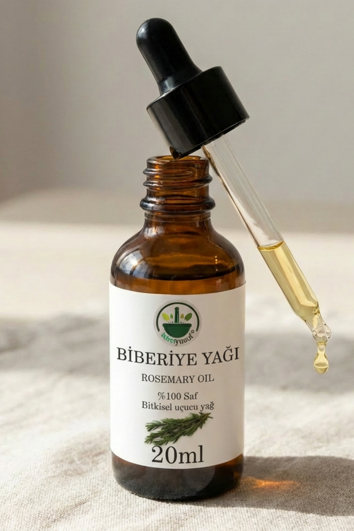 Biberiye Uçucu Yağı (Rosemary Essential Oil – Rosmarinus officinalis) %100 Saf Doğal 20 ml — Biberiye20 — تصویر 3 از 4