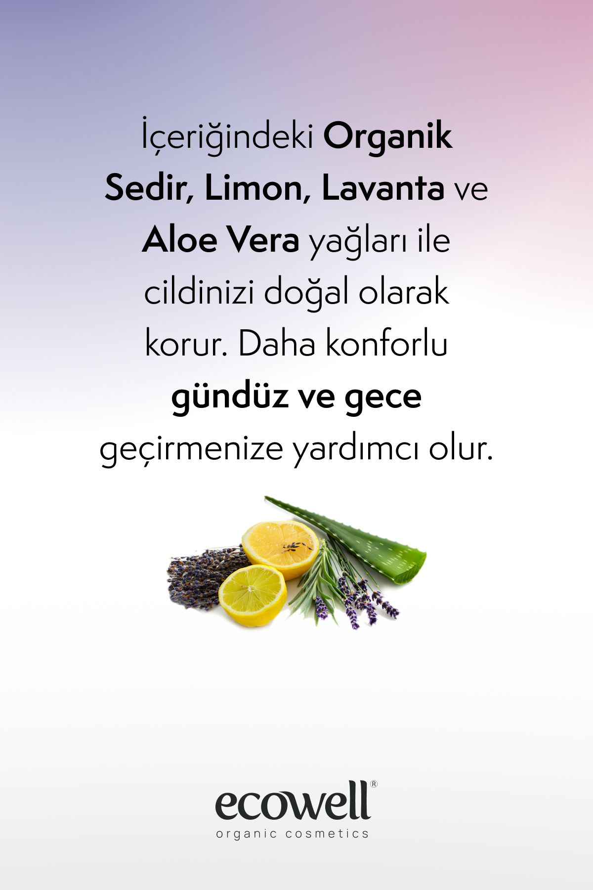 Ecowell Organik Bebek Koruyucu Sprey, Vegan, Yüz & Vücut, Lavanta, Limon, Okaliptus Yağı 125ml fotoğrafı 4 (önizleme)