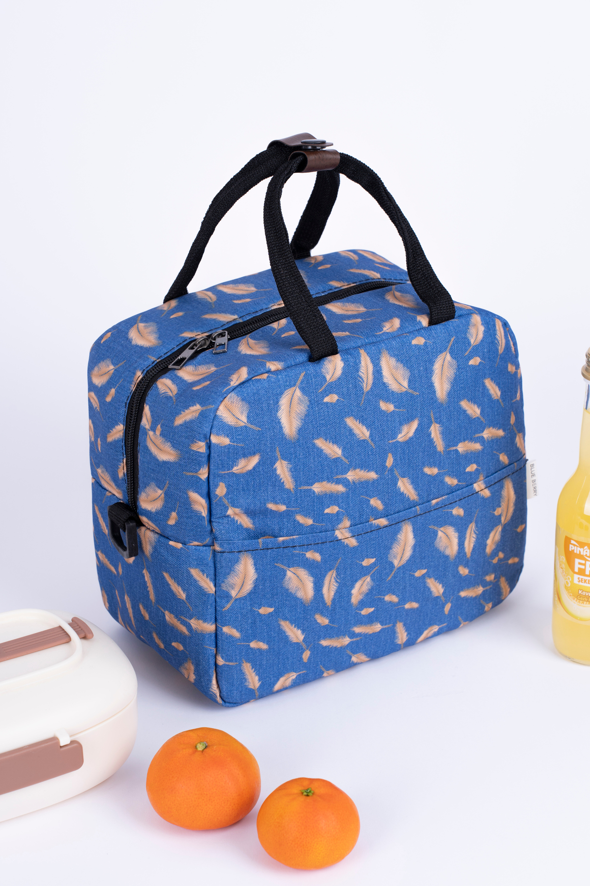 THERMAL LUNCH BAG Heat Insulated Waterproof Food Carrying Lunch Bag Strapped LEAF