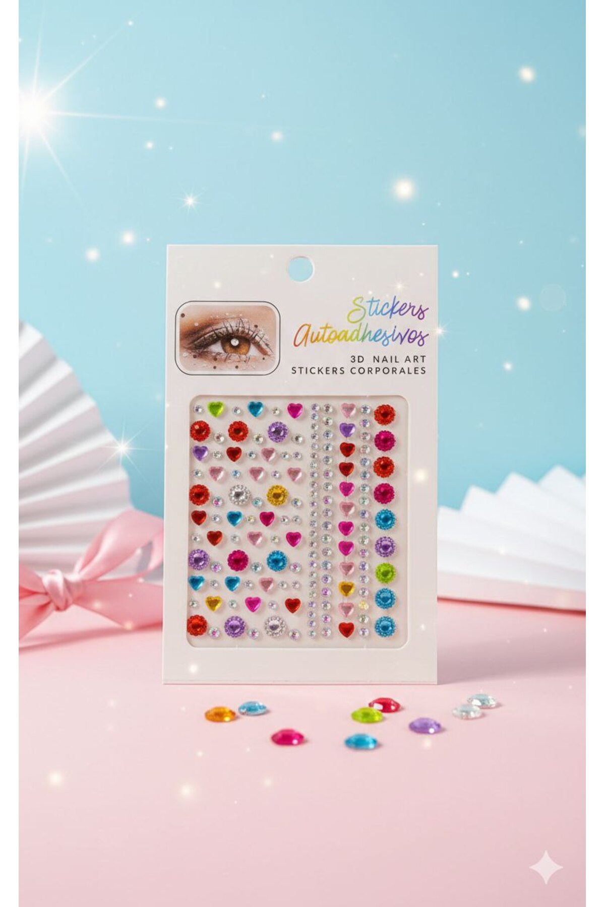 Shiklik Vücut Ve Yüz Taşı Stickers Tırnak Makyaj Taşı Yapışkan Festival Taşı Kristal Yüz Taşları