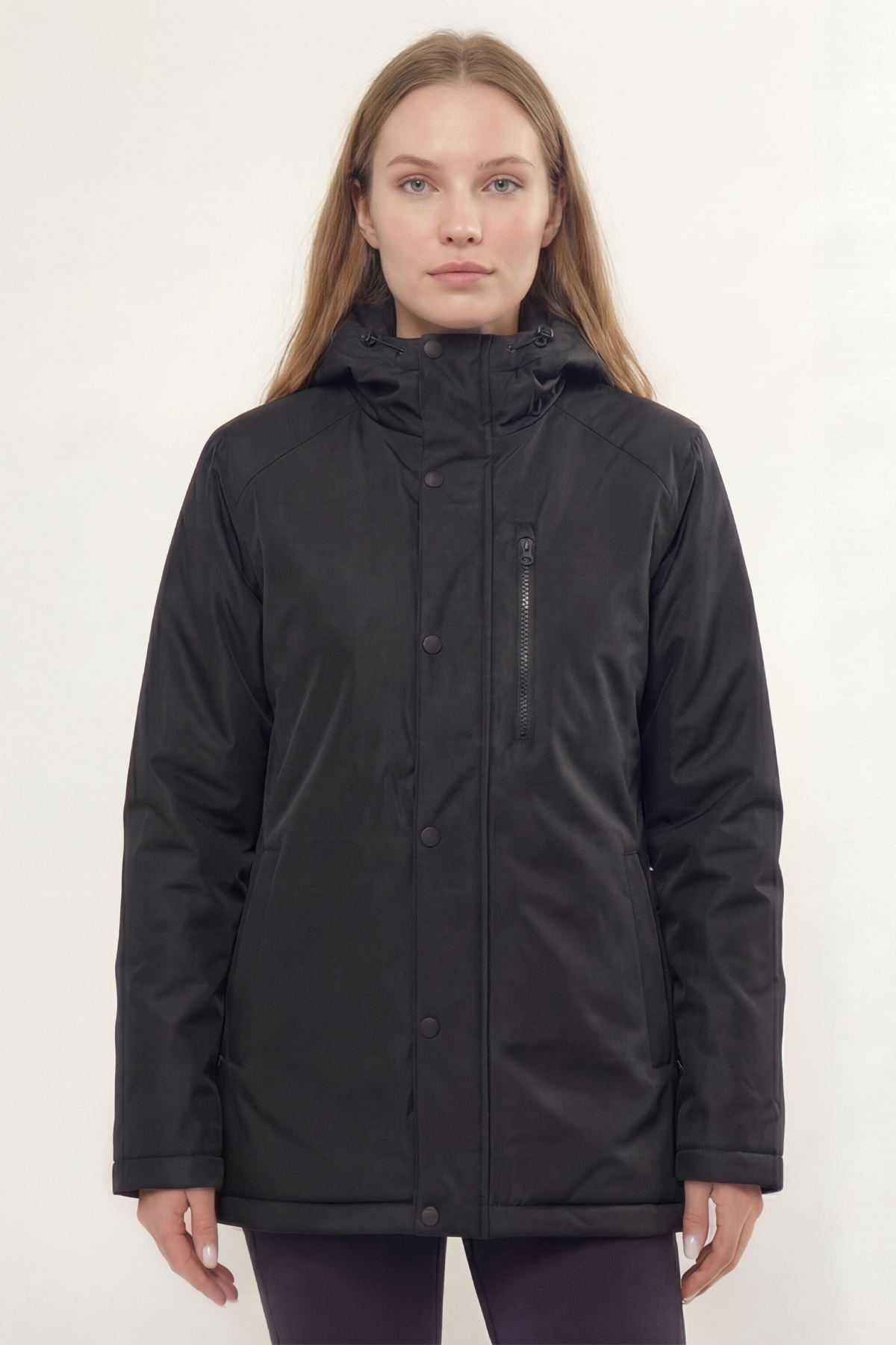 D1fference  Kadın Kışlık Parka Sıcak Tutan Dolgu Kalın İç Astarlı Su İtici Rüzgar Geçirmez Kapüşonlu Parka Mont - Görsel 2