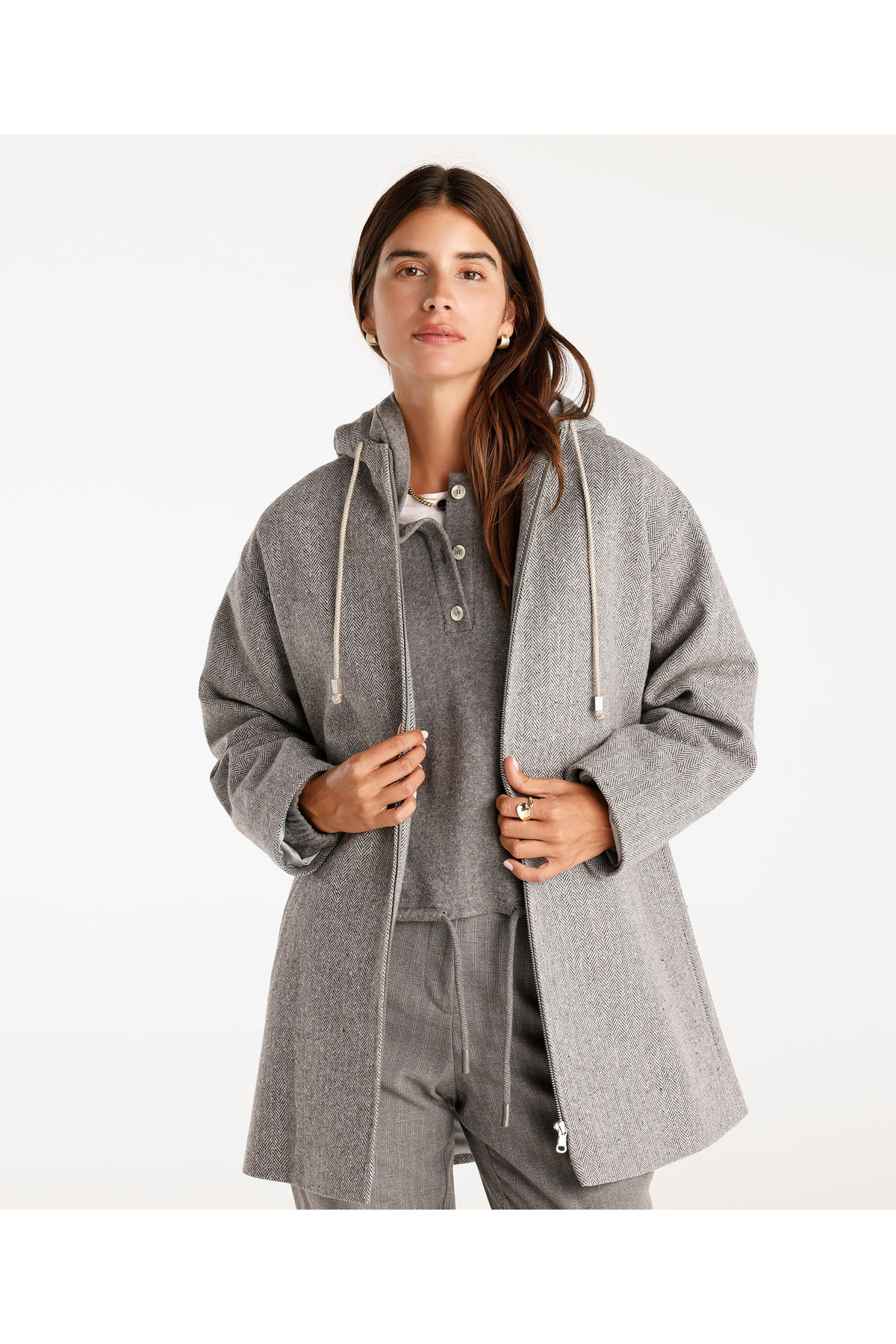 Yargıcı  Fermuarlı Palto - Görsel 2